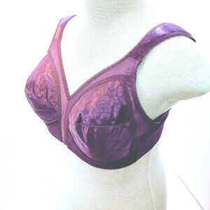 Playtex 18 Hour Original Comfort Strap Bra WF Floral 4693 Women's 40B Purple New